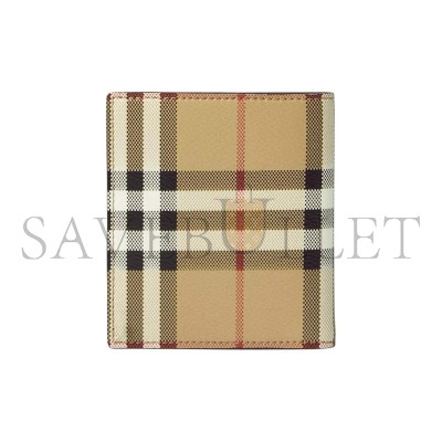BURBERRY CHECK SLIM BIFOLD WALLET 80741131 (10.5*9cm)
